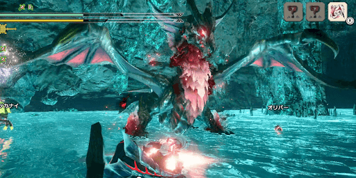 形態変化後は赤い部位を狙う