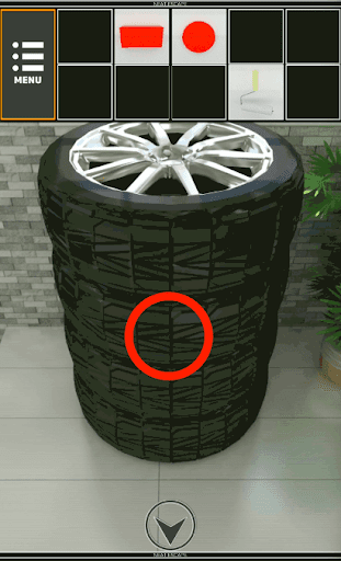 GarageHouse_タイヤを拡大しタップでどかす