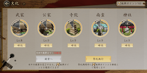 文化のレベルを上げる