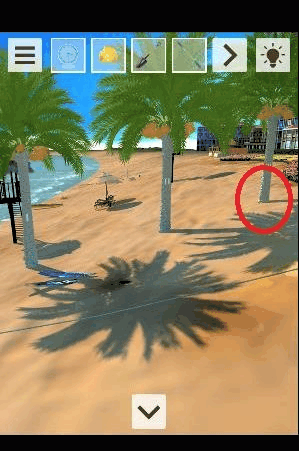 ビーチからの脱出-新作脱出げーむ_パズルの欠片と望遠鏡