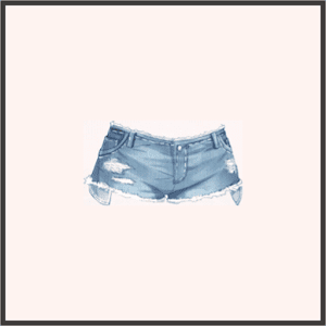 クラッシュデニムショート