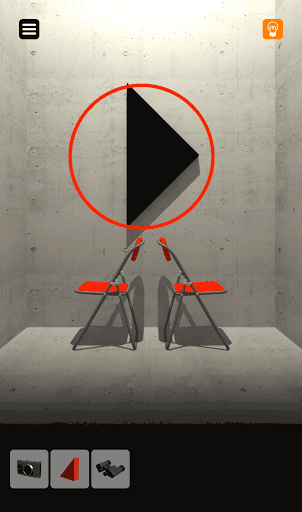  脱出ゲーム非常階段_5階_オブジェクトの三角形