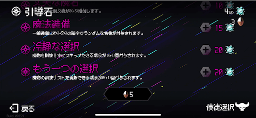 強化要素の開放