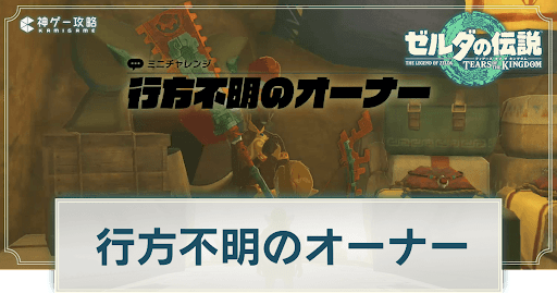 行方不明のオーナー