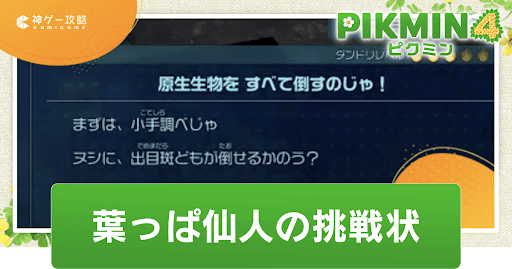 葉っぱ仙人の挑戦状