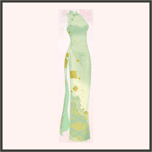 チャイナドレス袖なし（緑）