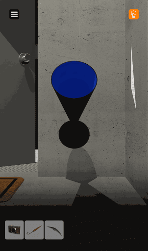 脱出ゲーム非常階段_3階_内側の色が上は青であることを確認する