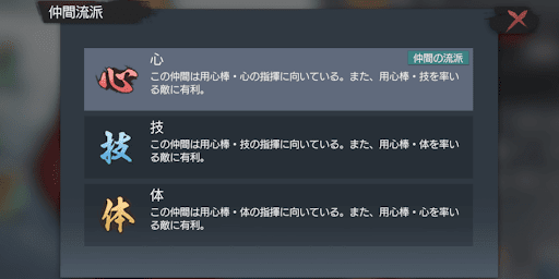 流派は3種類にわけられる