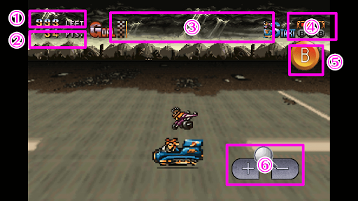 バイクレース画面