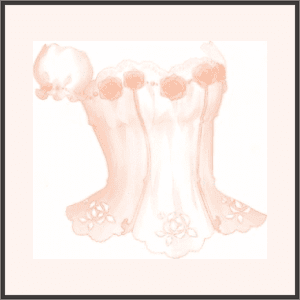 ピンクのレースドレス-上