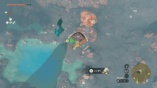 鳥望台から北に向かって飛べば到着