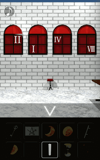 月の見える城からの脱出_ベランダの上