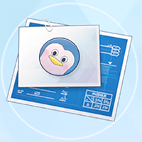 アングリーアデリーのバッジ