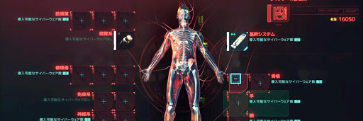 サイバーパンク_肉体に埋め込み身体強化できるパーツ