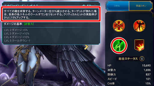 敵を倒すとクールダウンがリセットする