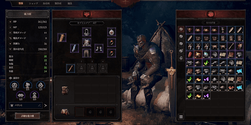 ダンジョンストーカーズ_保有している装備とアイテム