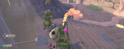 ゼルダSWS_バクダン花で倒す