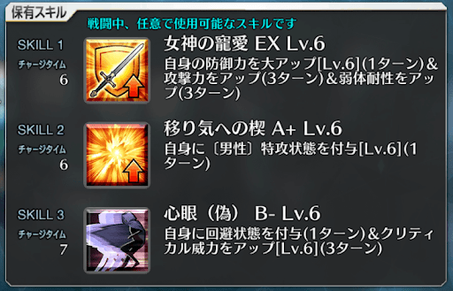 fgo-オリオンのスキル