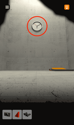 脱出ゲーム非常階段_4階_双眼鏡を使用して時計を拡大する