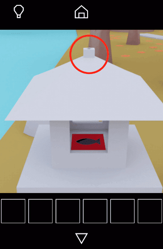 Dango_灯篭の上部をタップする