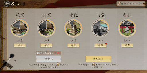 神社8→武家8→寺院9→公家7→南蛮2