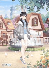 無邪気な灰色ウサギ