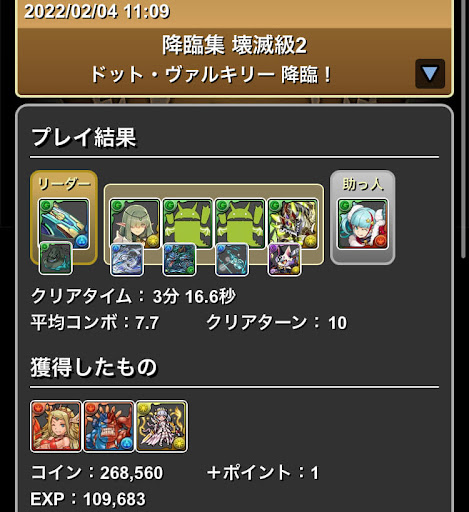 ドットヴァルキリー降臨-攻略パーティ