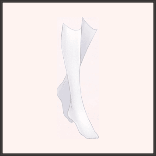 シルクハイソックス（白）