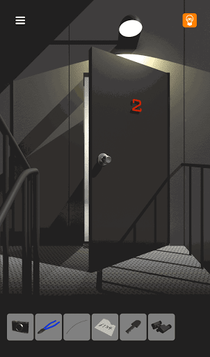 脱出ゲーム非常階段_2階_部屋に入る