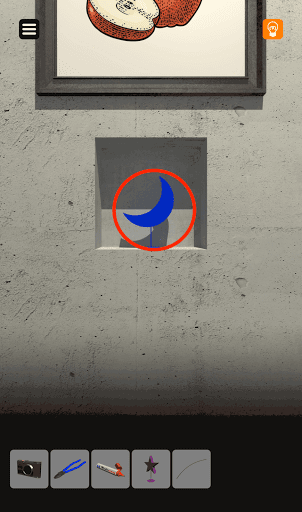 脱出ゲーム非常階段_3階_青い月を入手する