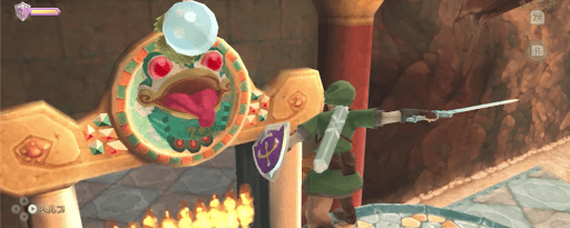 ゼルダSWS_水の実を投げる