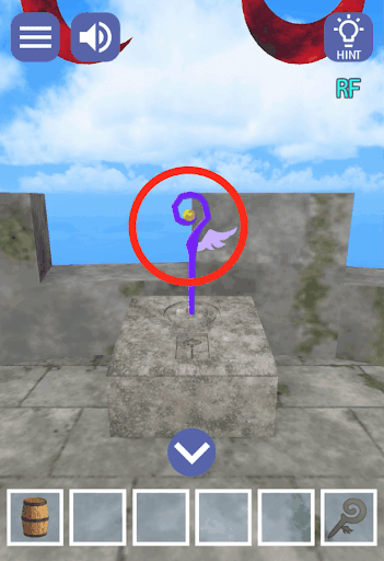 ドラゴンと魔法使いの住む塔_屋上_杖を入手する