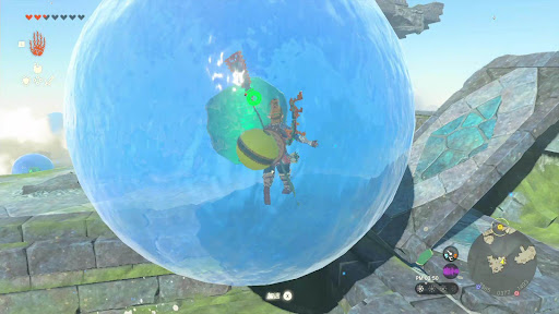 水の神殿まで_坂を作って飛ぶ