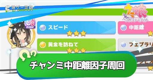 3月チャンミ中距離の因子周回おすすめキャラとサポカ編成