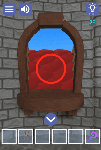  ドラゴンと魔法使いの住む塔_2階_ドラゴンをタップしてドラゴンの鱗を入手する