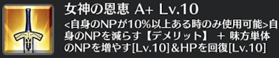 女神の恩恵