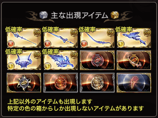 プロメテウス・ミーレスからドロップする主なアイテム