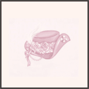 R-ピンクの薔薇帽子