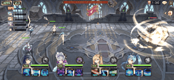 「挑戦の塔79階のバトル画面」