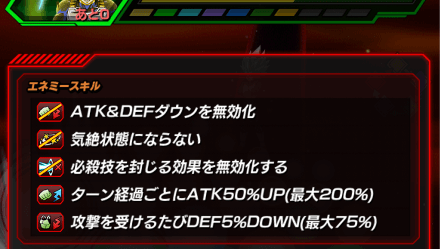 ベジータ3エネミーステータス