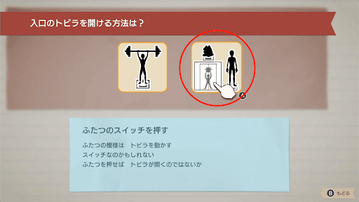 遺跡の入口の開け方を考えよう