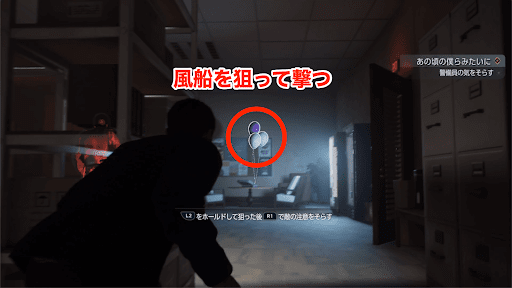 警備員の気をそらす