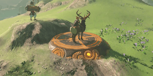 ゼルダBotW_ヤマシカにのる