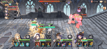 「挑戦の塔66階のバトル画面」