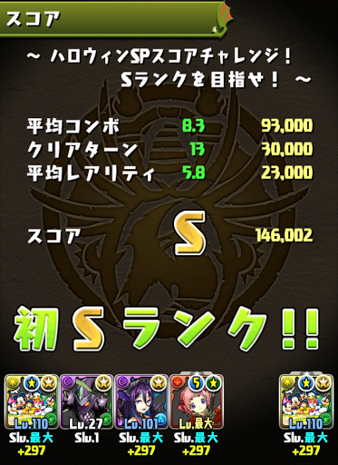 ハロウィンスコアチャレンジ-Sランク