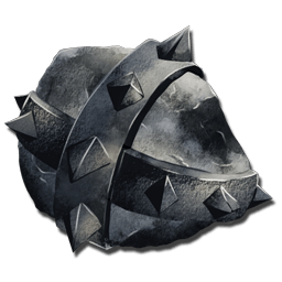 スパイク付きの岩