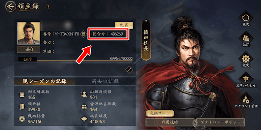 ユーザー個人の総合的な強さの指標