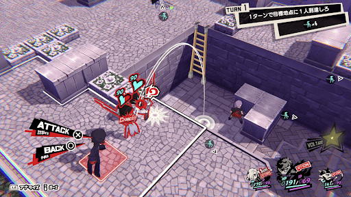 主人公の近接攻撃で敵を落とす