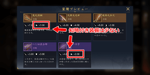 知略は追加能力が前提となる