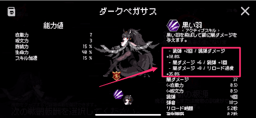 スキル特性を3回強化